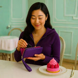 “The Radiant Grace” Purple Croco Wallet - Some Offered The Future, A Wallet Full Of Love