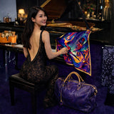 "Comfortable Chic" A Purple Opulent Python Shoulder Bag