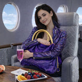 "Comfortable Chic" A Purple Opulent Python Shoulder Bag