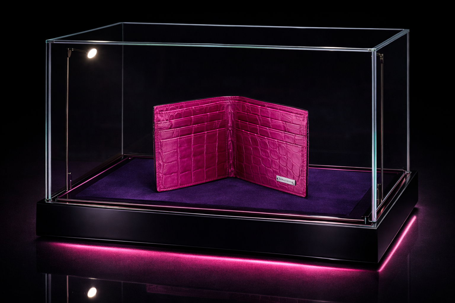 Men’s Luxury Crocodile Leather Wallet – Handcrafted Premium Wallet - Purple