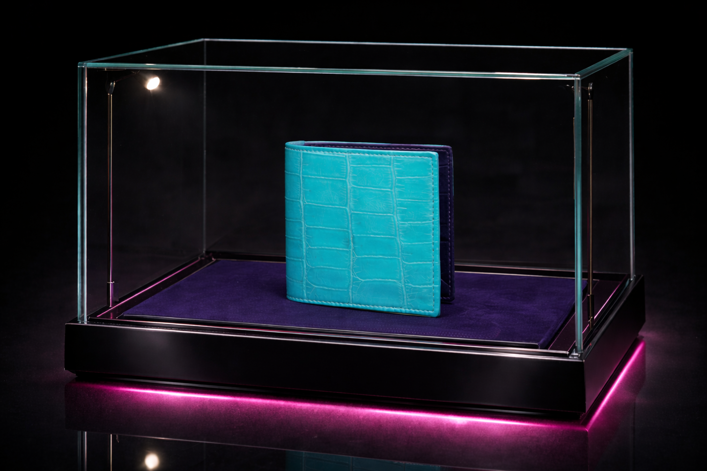Men’s Luxury Crocodile Leather Wallet – Handcrafted Premium Wallet - Turquoise