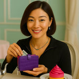 “The Aurora” Purple Croco Zip Wallet - Some Offered The Future, A Wallet Full Of Love