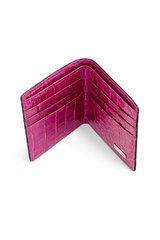 Men’s Luxury Crocodile Leather Wallet – Handcrafted Premium Wallet - Purple