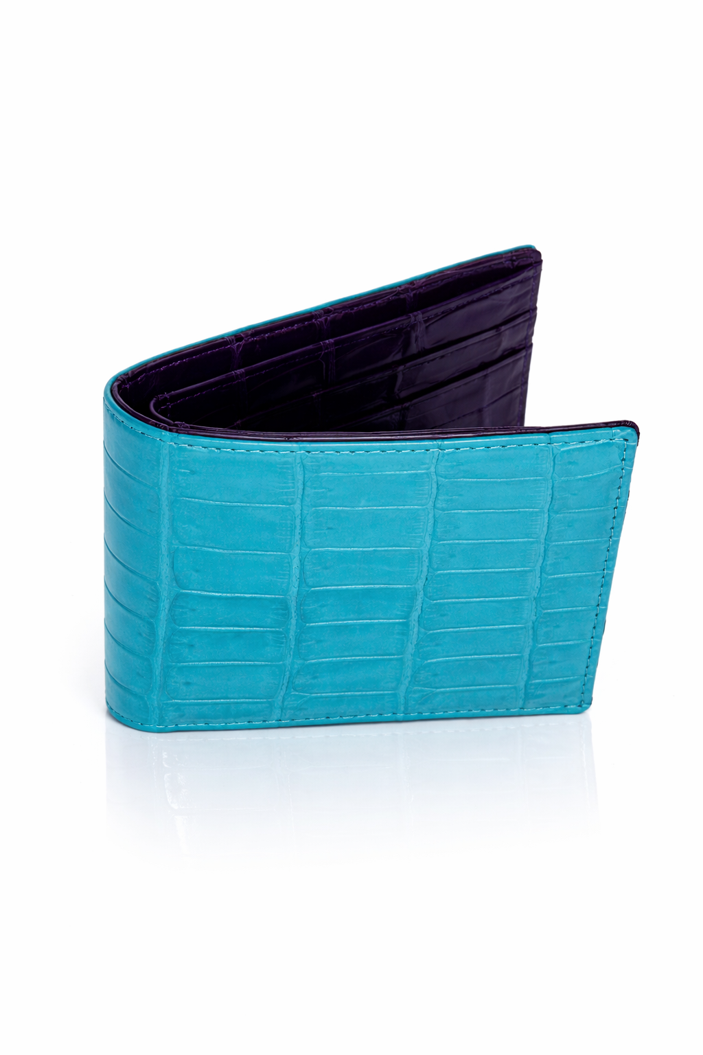 Men’s Luxury Crocodile Leather Wallet – Handcrafted Premium Wallet - Turquoise