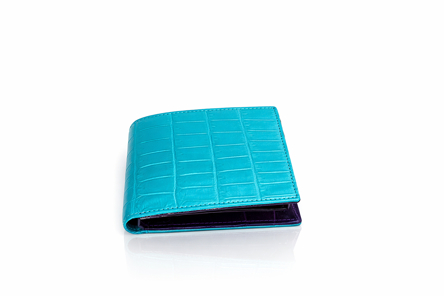 Men’s Luxury Crocodile Leather Wallet – Handcrafted Premium Wallet - Turquoise