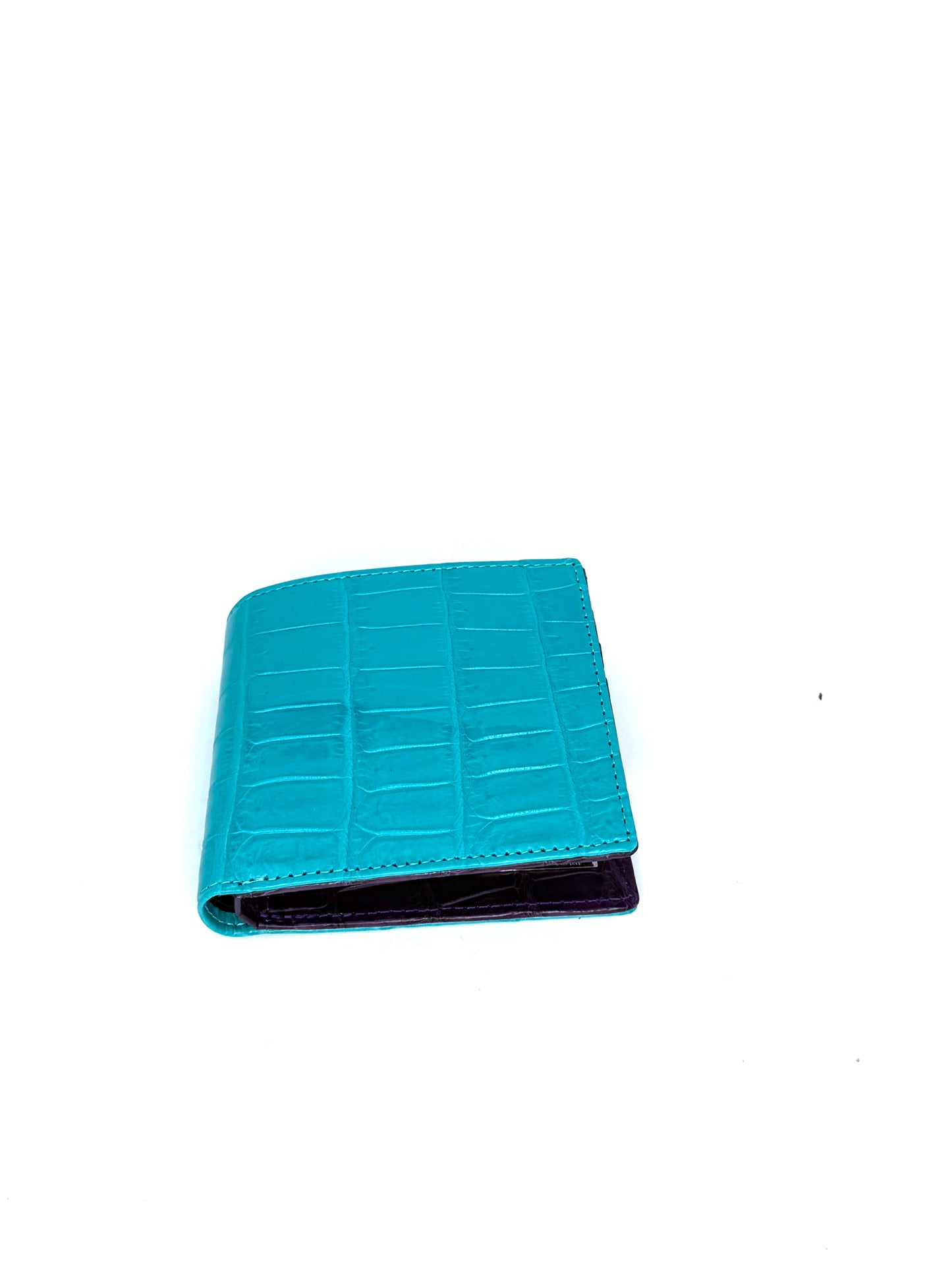 Men’s Luxury Crocodile Leather Wallet – Handcrafted Premium Wallet - Turquoise
