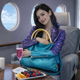 "Comfortable Chic" A Turquoise Opulent Python Shoulder Bag