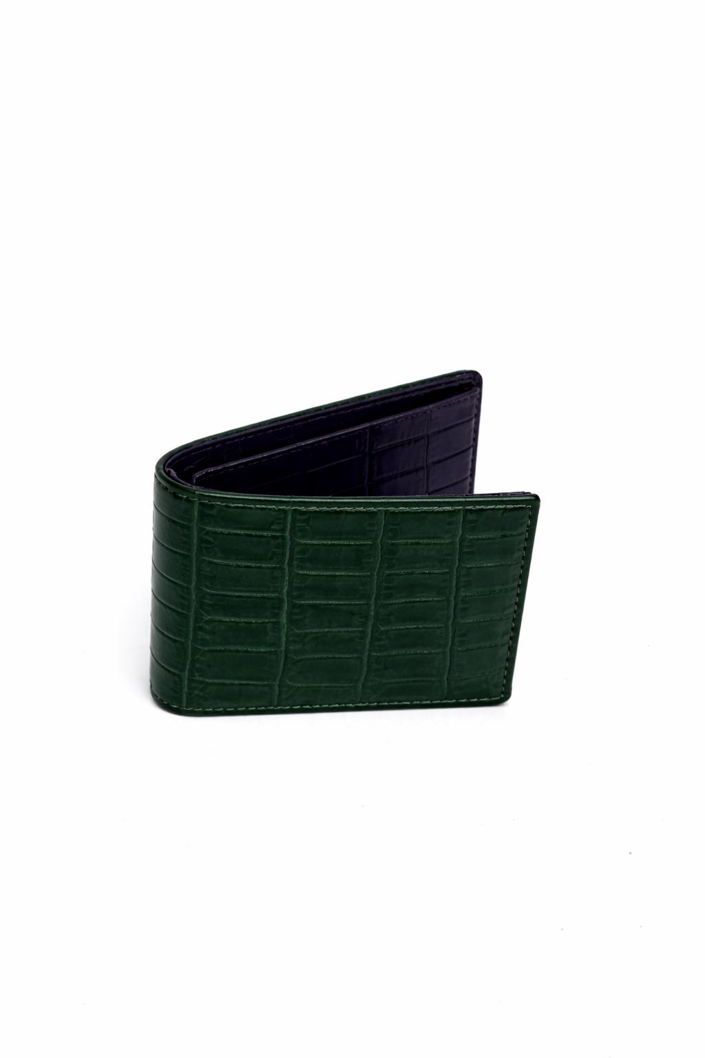 Men’s Luxury Crocodile Leather Wallet – Handcrafted Premium Wallet - Green