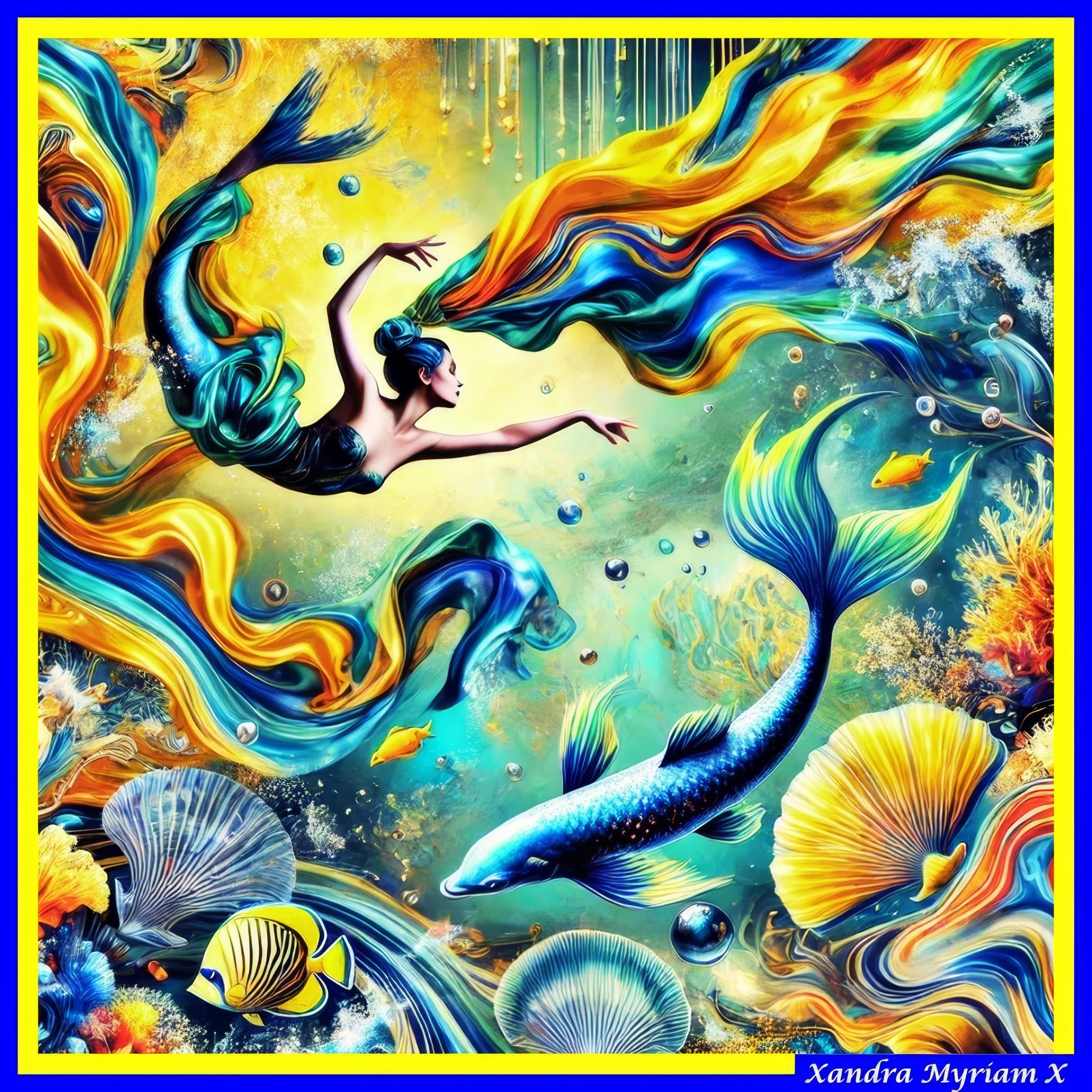 Mermaid’s Luxury Italian Silk Scarf