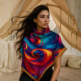 “Fire Dancer” Italian Silk Scarf